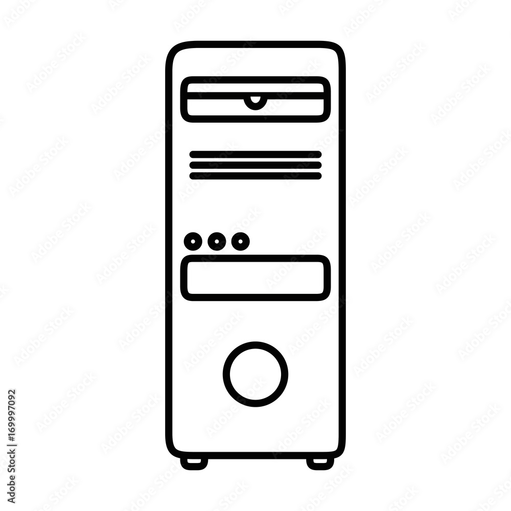 tower computer isolated icon vector illustration design tower computer isolated icon vector illustration design