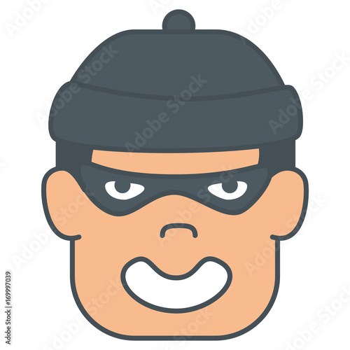 thief avatar character icon vector illustration design