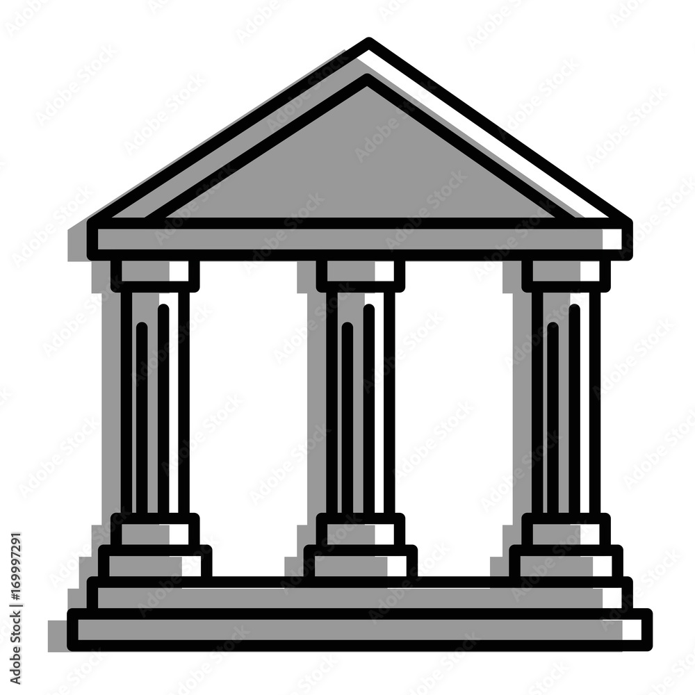 building with columns icon vector illustration design building with columns icon vector illustration design
