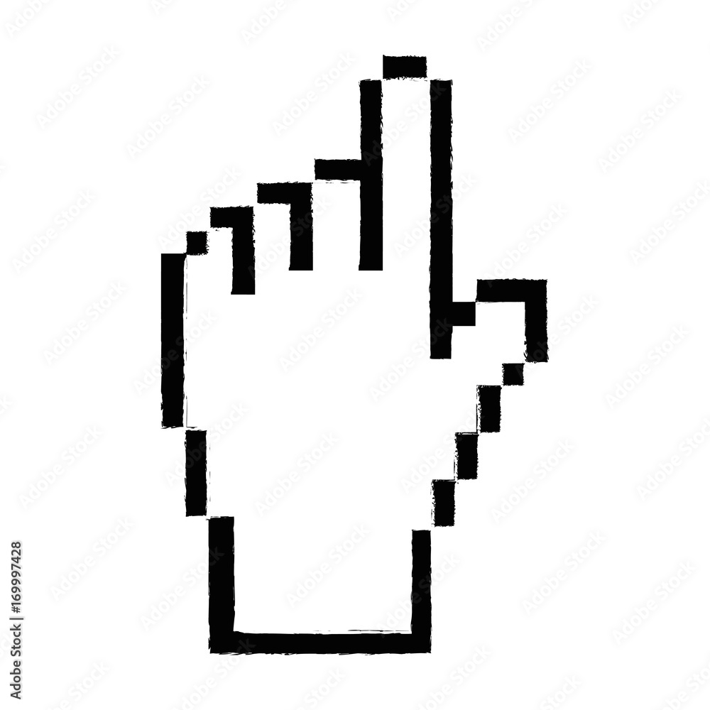 pointer hand index isolated icon vector illustration design pointer hand index isolated icon vector illustration design