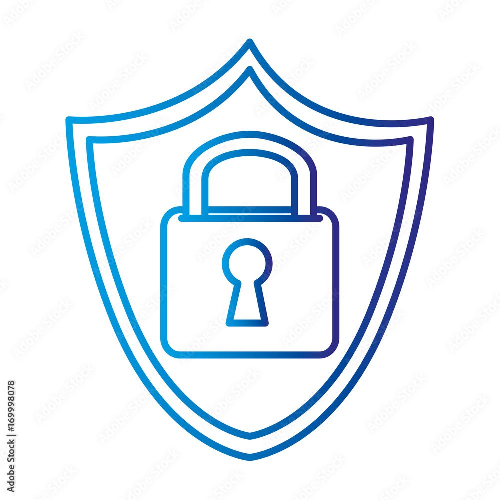 shield with safe secure padlock icon vector illustration design shield with safe secure padlock icon vector illustration design