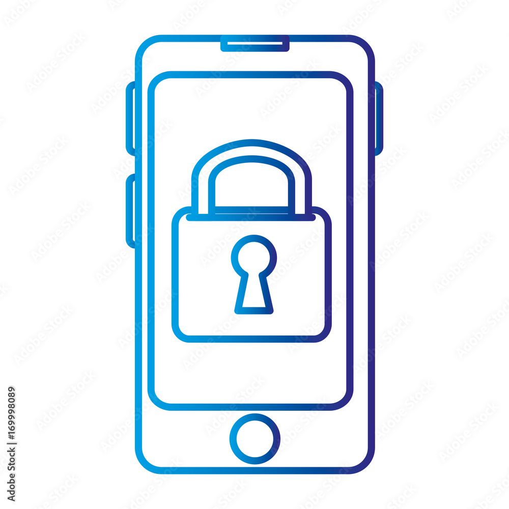 smartphone device with padlock vector illustration design smartphone device with padlock vector illustration design
