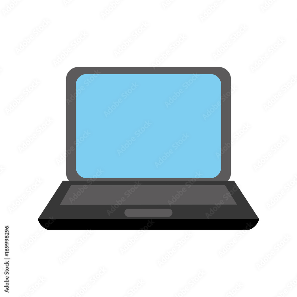 colorful  laptop over white background vectro illustration