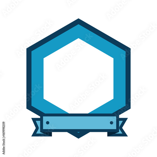 frame with ribbon icon vector illustration design