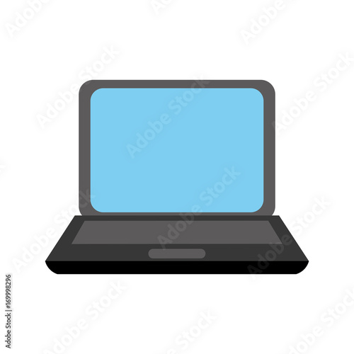 colorful  laptop over white background vectro illustration