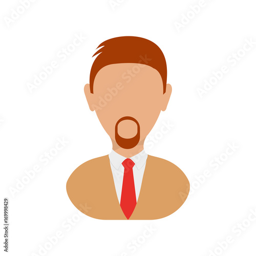 colorful  executive man  avatar over white  vector illustration