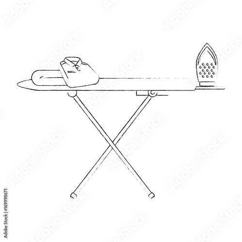 ironing board isolated icon vector illustration design