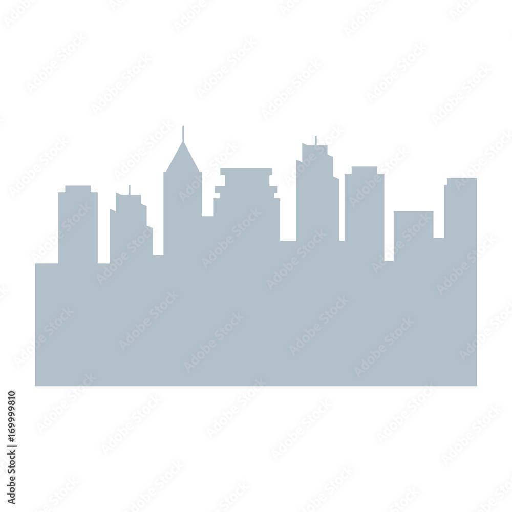 Fototapeta premium cityscape silhouette isolated icon vector illustration design