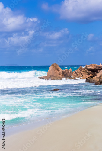 plage de Grande Anse, la Digue, les Seychelles 