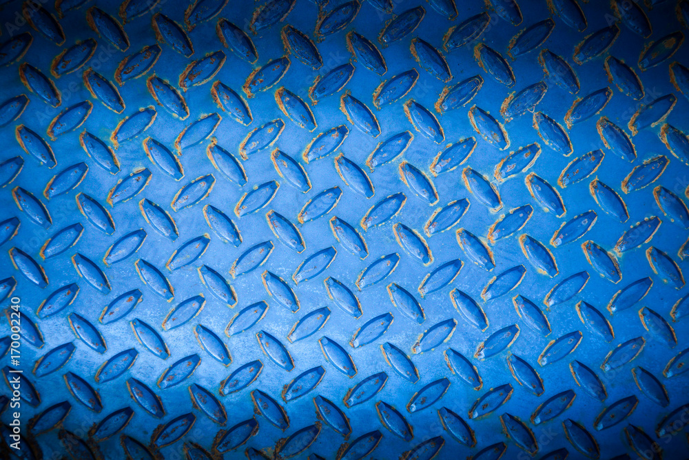Surfaces blue metal floor sheet with rust. Surfaces blue metal floor sheet with rust.