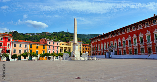 arance square and obelisk Massa Tuscany Italy photo