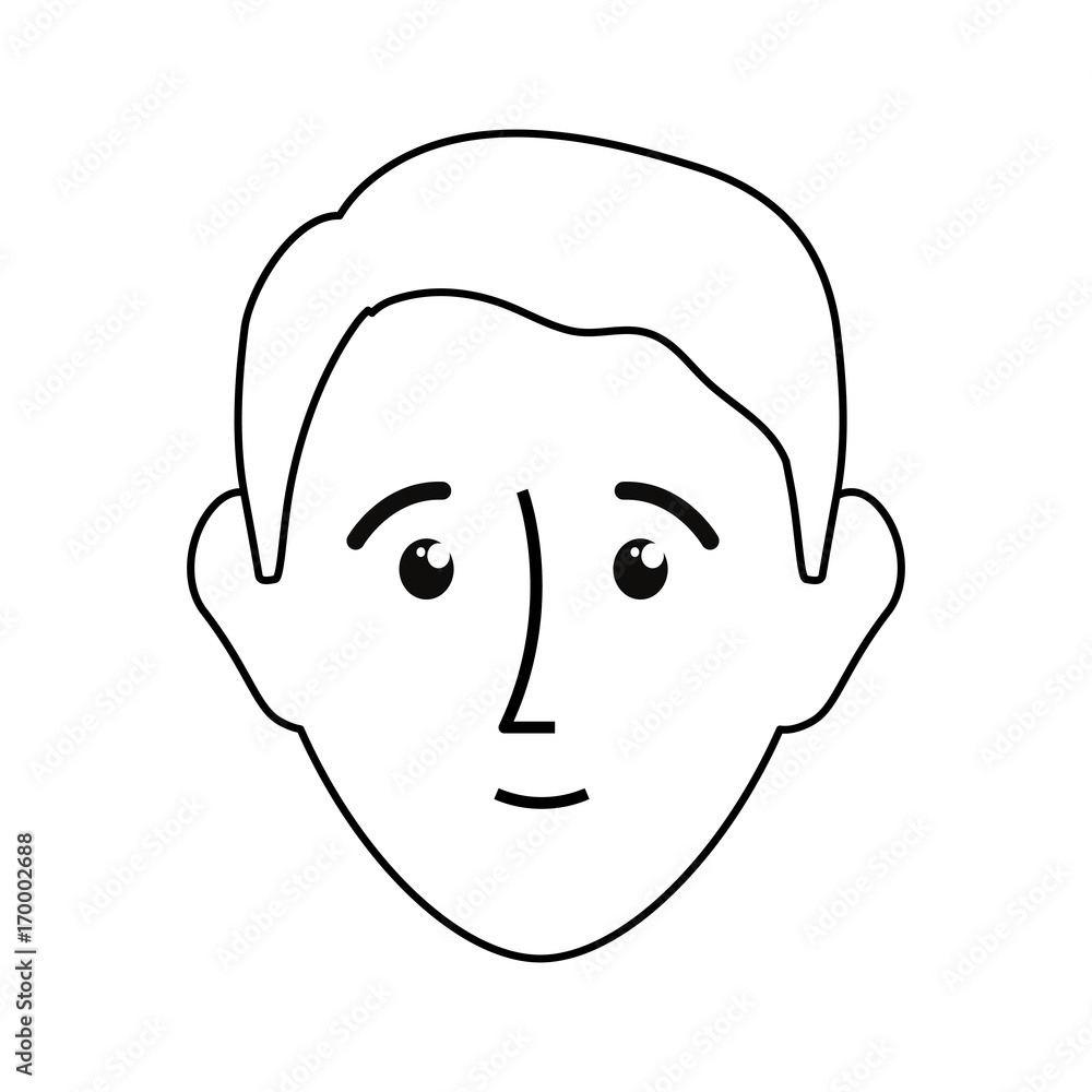 cartoon man face icon over white background vector illustration cartoon man face icon over white background vector illustration