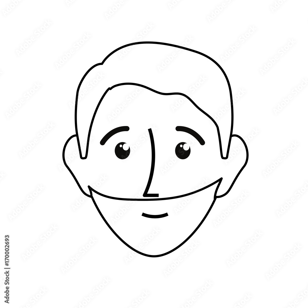 cartoon man with beard icon over white background vector illustration cartoon man with beard icon over white background vector illustration