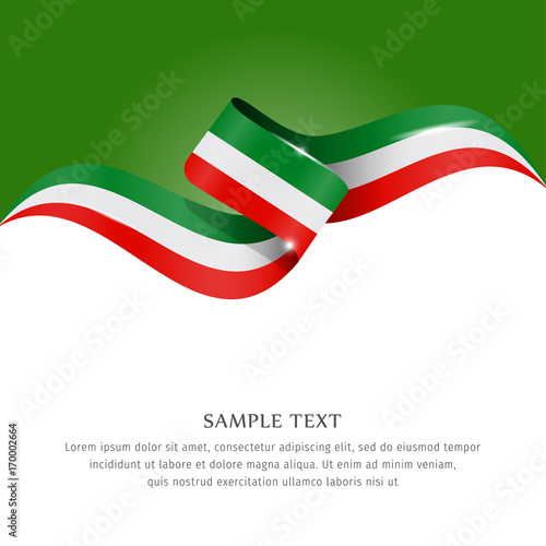 Abstract background flag. Background flag ribbon for liberty, national event, celebration, brochure, slide show, and general election. Abstract color background Italy flag ribbon vector.