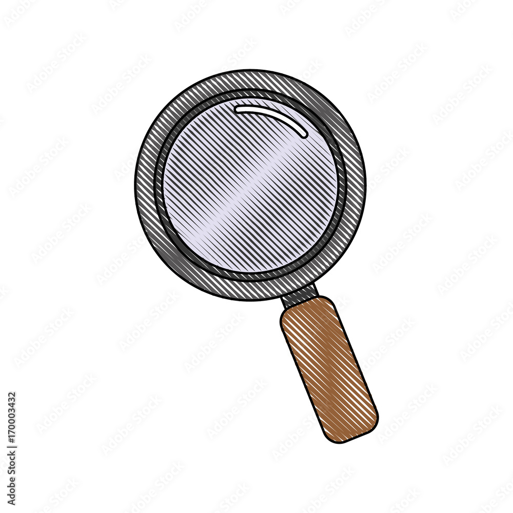 magnifying glass icon over white background vector illustration