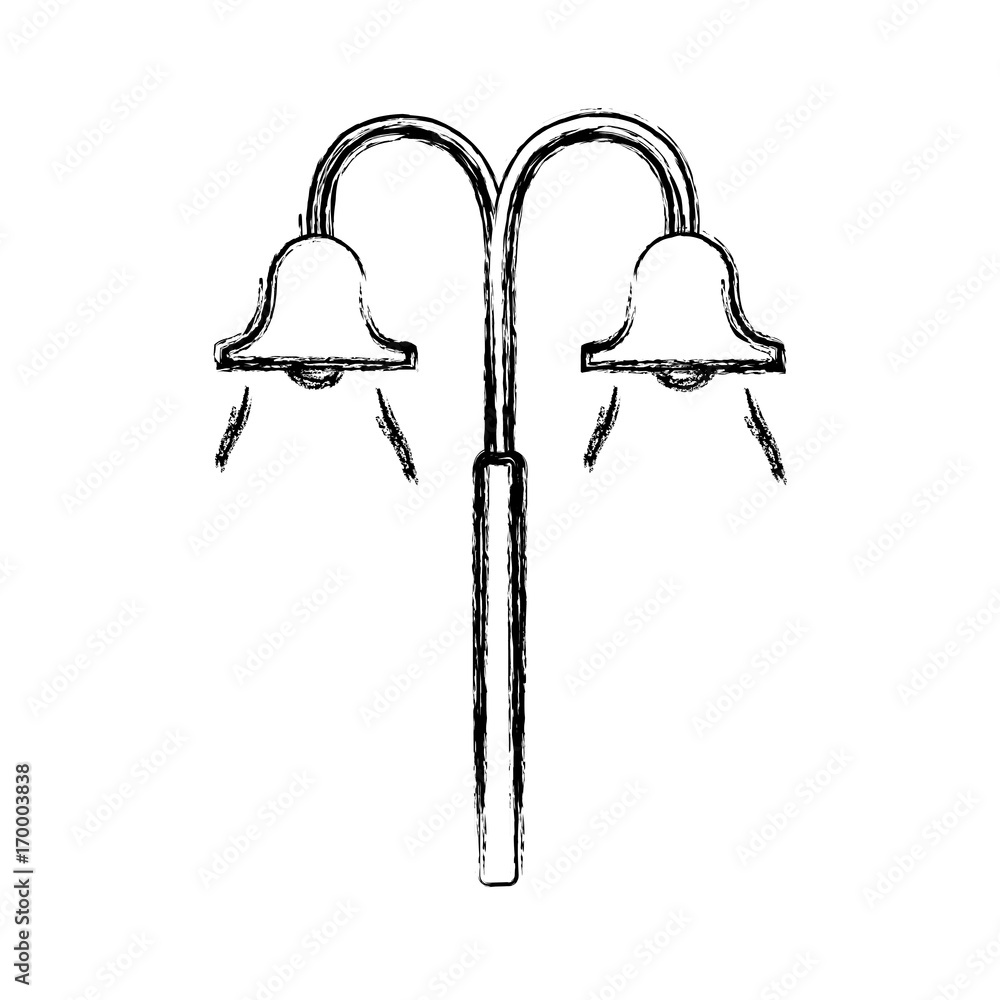 Fototapeta premium street lamp icon over white background vector illustration