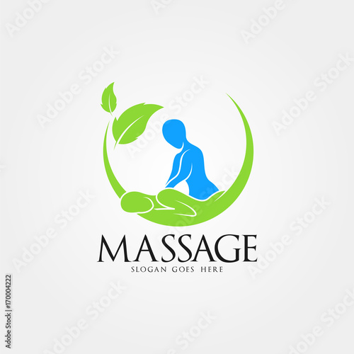 Massage Logo Vector Art Stock Vector Adobe Stock