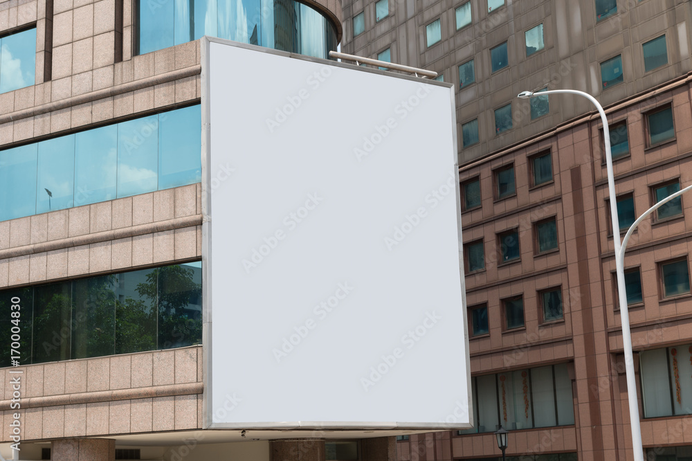 Large blank billboard on a street wall, banners with room to add your own text Large blank billboard on a street wall, banners with room to add your own text