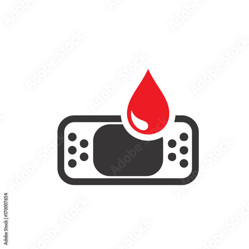 Plaster or Band Aid Icon. Medical Patch Symbol