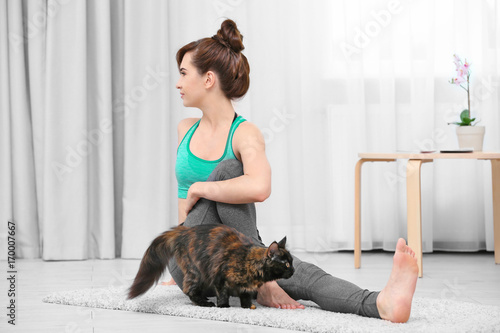 Young beautiful woman with ...