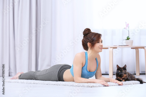 Young beautiful woman with ...