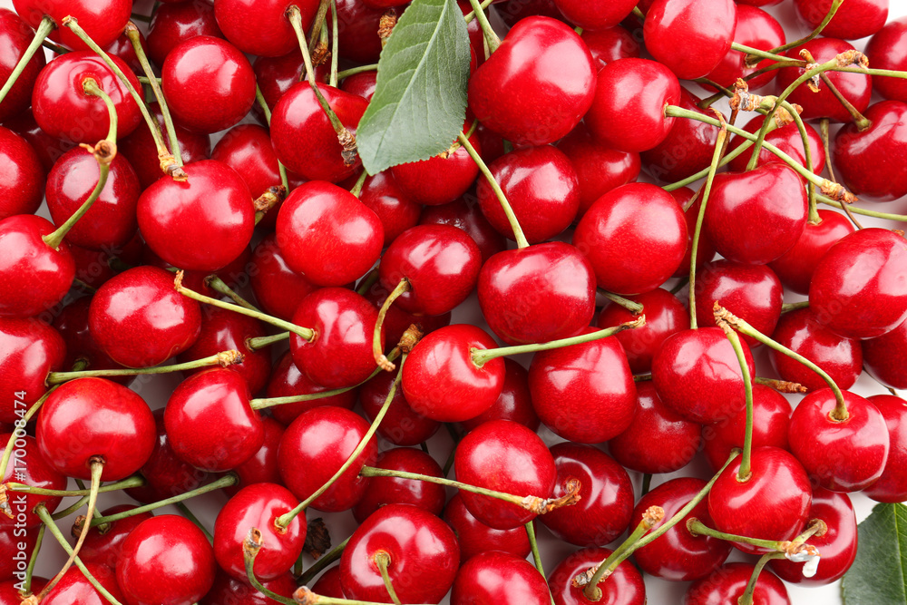 Many cherries, closeup