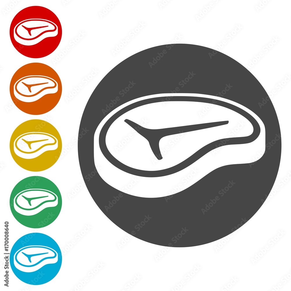 Steak icons set - Illustration Steak icons set - Illustration