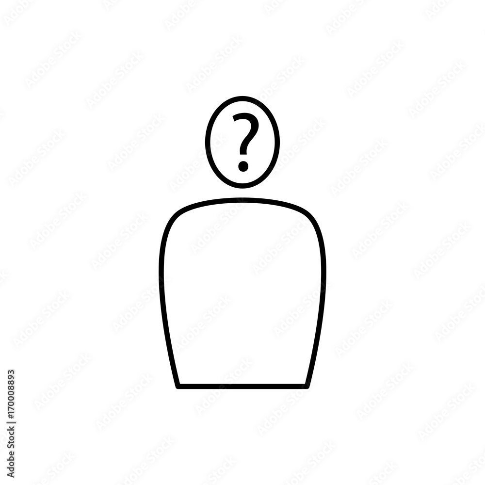 questioning person icon questioning person icon