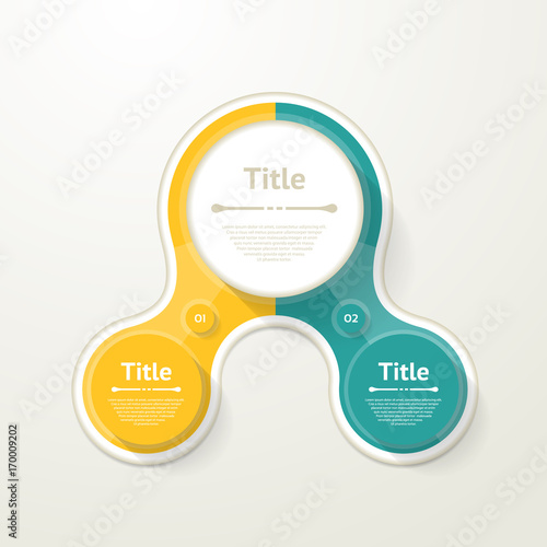 Vector infographic template for diagram, graph, presentation and chart. Business concept with 2 options, parts, steps or processes