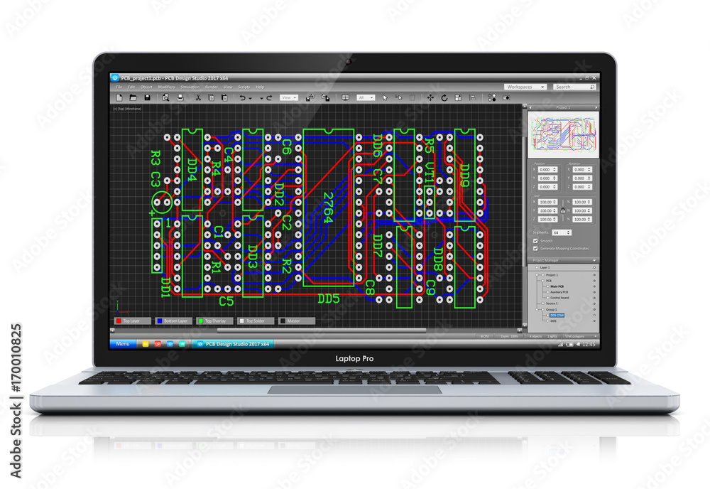 Laptop with PCB development software Laptop with PCB development software
