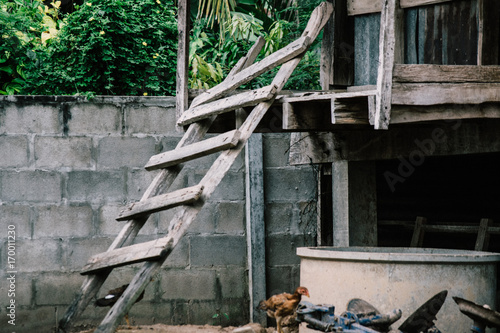 old house with old people  © Rachsuda