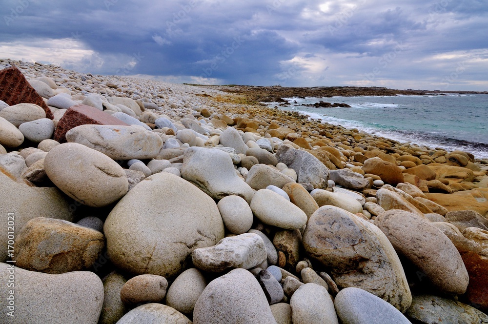 Paysages de la côte sur l'île Grande en Bretagne Paysages de la côte sur l'île Grande en Bretagne
