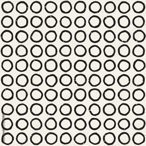 Seamless pattern with hand drawn lines. Abstract background with freehand brush strokes. Black and white texture. Ornament for wrapping paper.