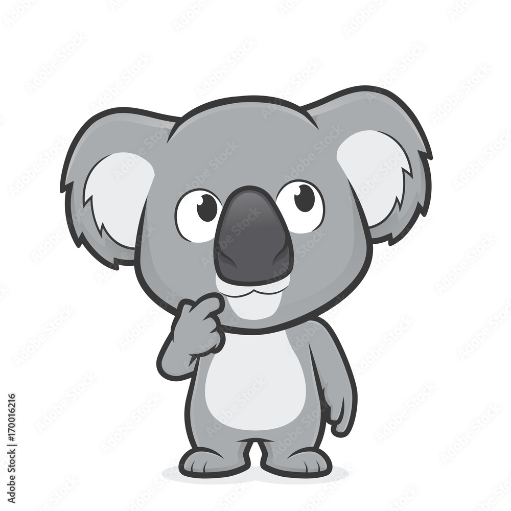 Obraz premium Koala w myślącym geście
