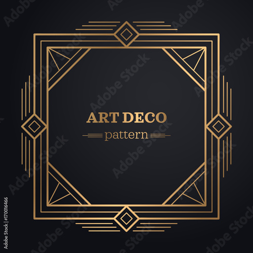 art deco frame background