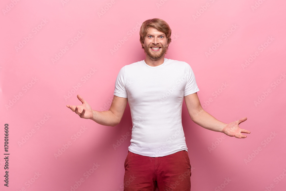 Portrait of young man with happy facial expression Portrait of young man with happy facial expression