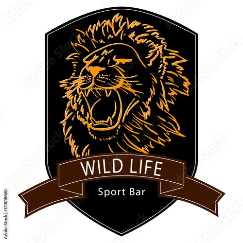 lion wild life logo
