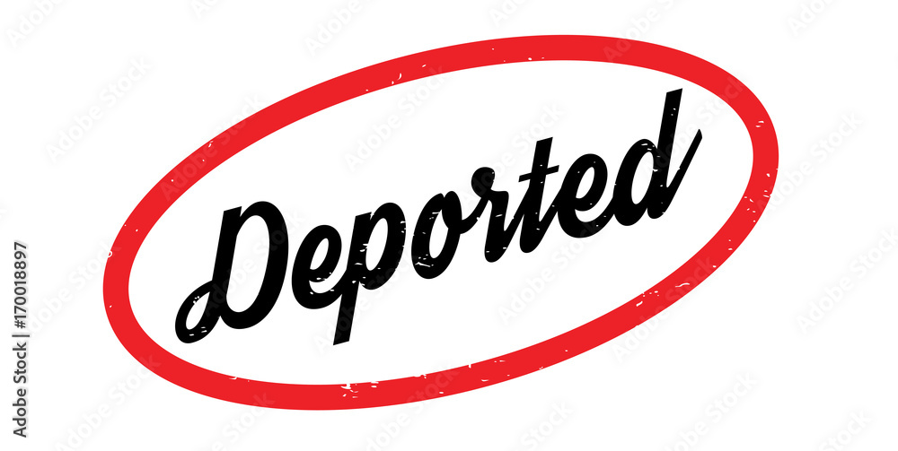 Deported rubber stamp. Grunge design with dust scratches. Effects can be easily removed for a clean, crisp look. Color is easily changed. Deported rubber stamp. Grunge design with dust scratches. Effects can be easily removed for a clean, crisp look. Color is easily changed.