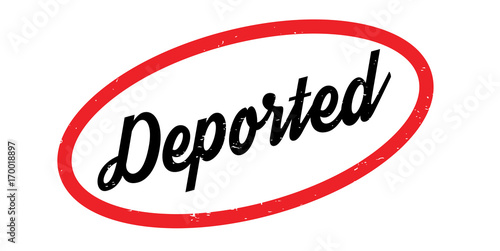 Deported rubber stamp. Grunge design with dust scratches. Effects can be easily removed for a clean, crisp look. Color is easily changed.