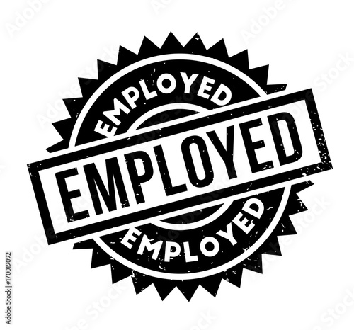 Employed rubber stamp. Grunge design with dust scratches. Effects can be easily removed for a clean, crisp look. Color is easily changed.