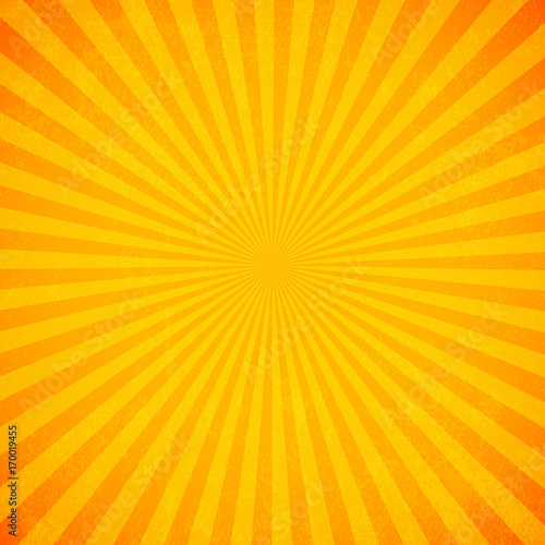 Sun rays, Old paper with stains - Vector