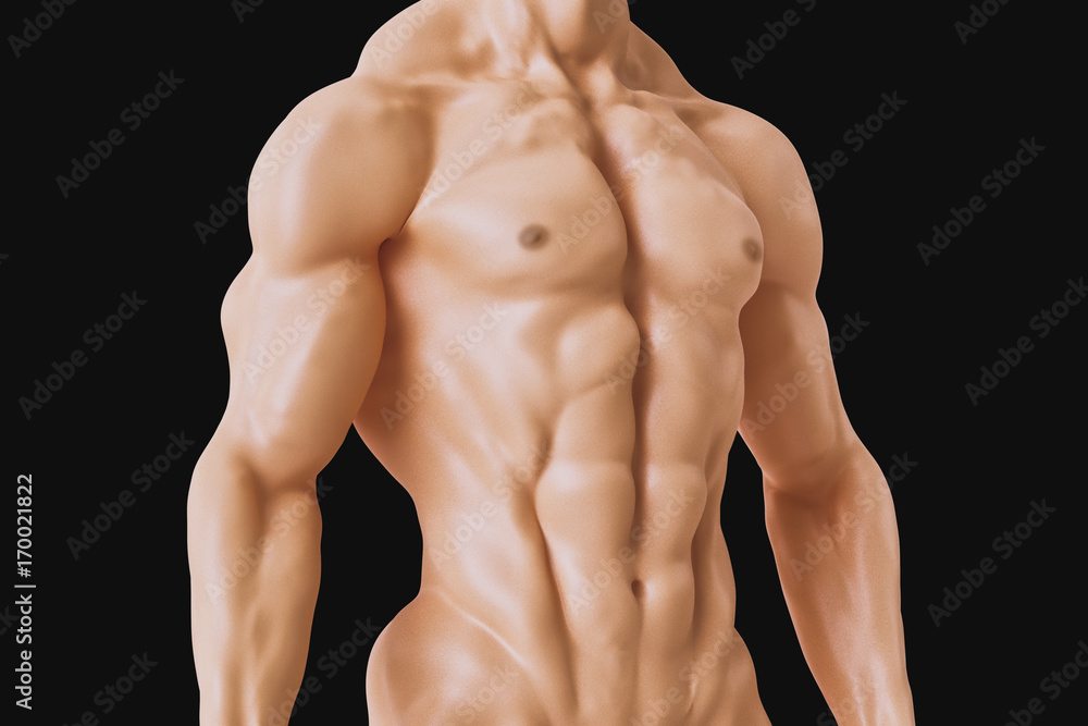 Fototapeta premium Man with toned body