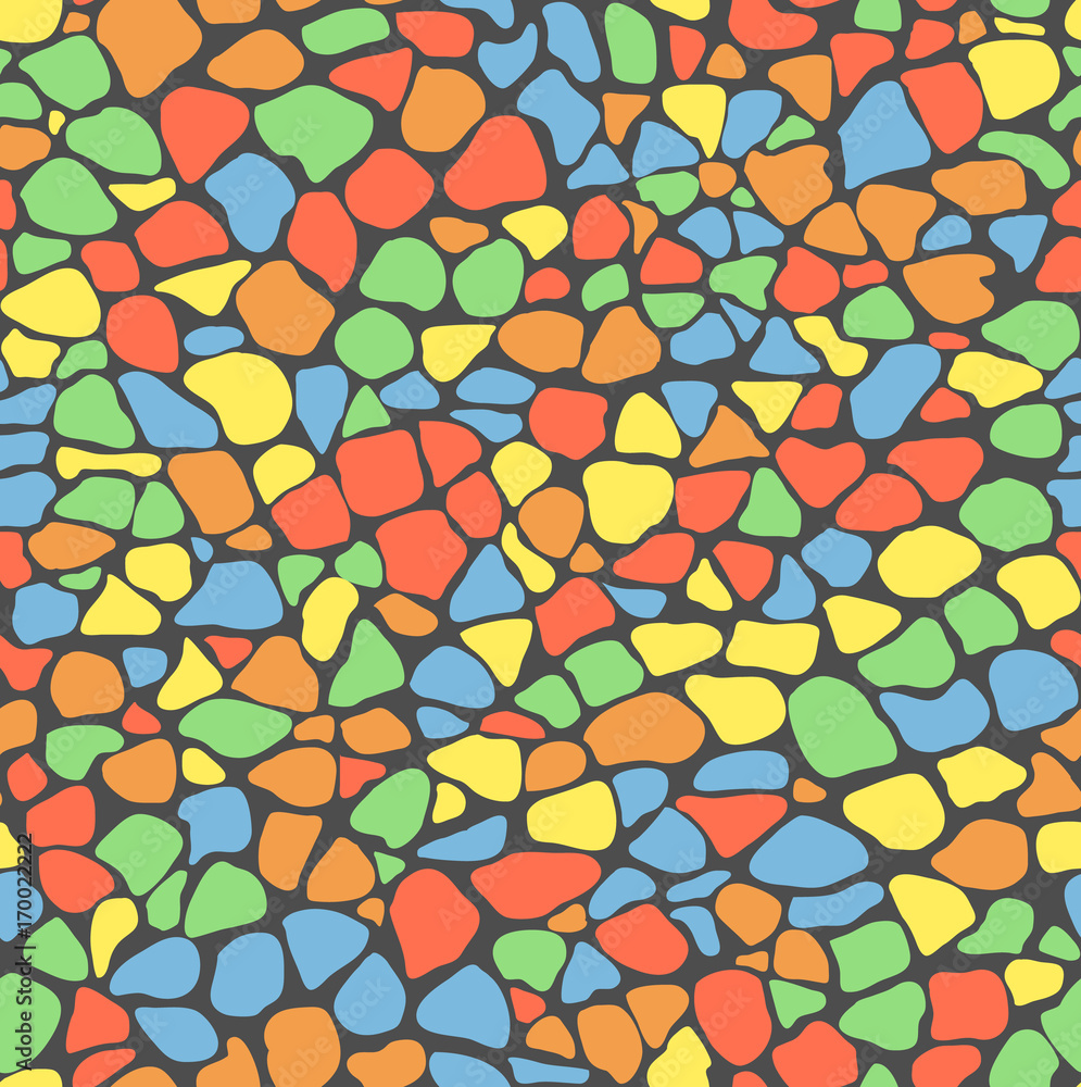 Seamless colorful chaotic mosaic pattern. Seamless colorful chaotic mosaic pattern.