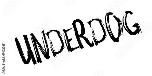 Underdog rubber stamp. Grunge design with dust scratches. Effects can be easily removed for a clean, crisp look. Color is easily changed.