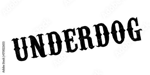 Underdog rubber stamp. Grunge design with dust scratches. Effects can be easily removed for a clean, crisp look. Color is easily changed.