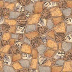 Acrylglasbilder Steinmauer-Texturmuster Rustikale Steinwand mit nahtloser Struktur  © hami