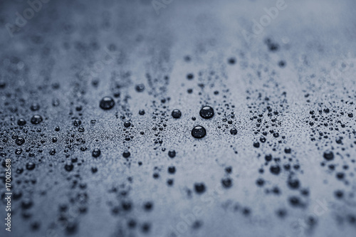 Water drops on a rough surface