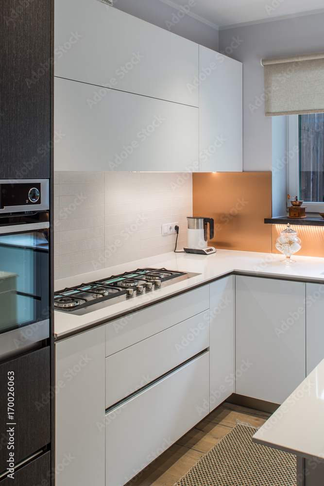 Kitchen in the house. Modern interior. Domestic things. Kitchen in the house. Modern interior. Domestic things.
