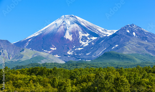 Avachinsky volcano in Kamchatka in the autumn