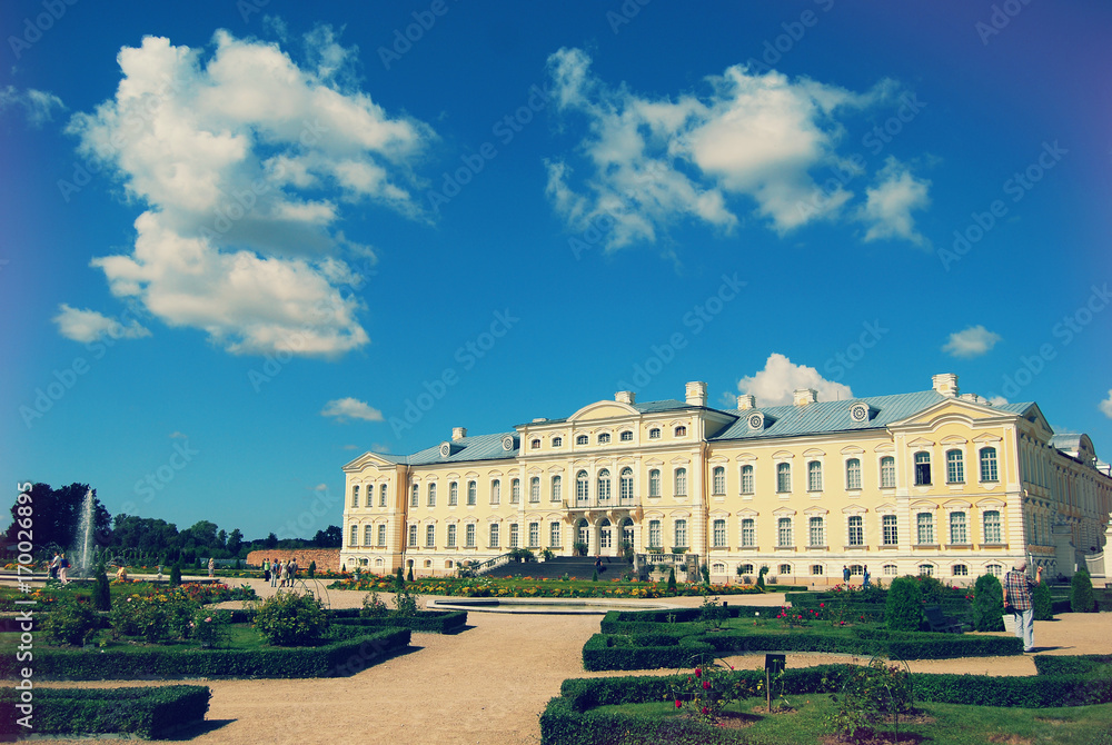 Obraz premium Rundale, Latvia. Built during the 16th century. Designed by F. B. Rastrelli.
